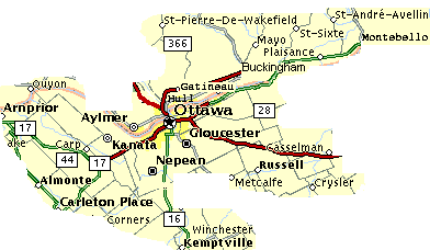 Carte d'Ottawa